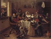 Jan Steen The cheerful family oil painting reproduction
